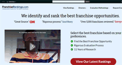 Desktop Screenshot of franchiserankings.com